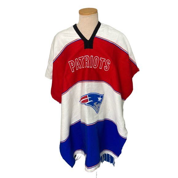 New‎ England Patriots NFL Unisex Poncho One Size Multi-Color Serape - Picture 1 of 10